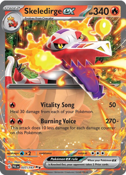 Skeledirge ex z edície Paldea Evolved, karta č.37