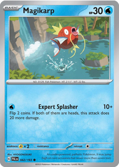Magikarp z edície Paldea Evolved, karta č.42