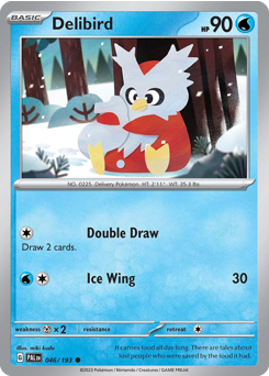 Delibird z edície Paldea Evolved, karta č.46