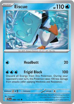 Eiscue z edície Paldea Evolved, karta č.48