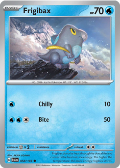 Frigibax z edície Paldea Evolved, karta č.58