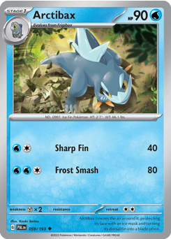 Arctibax z edície Paldea Evolved, karta č.59