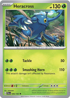 Heracross z edície Paldea Evolved, karta č.6