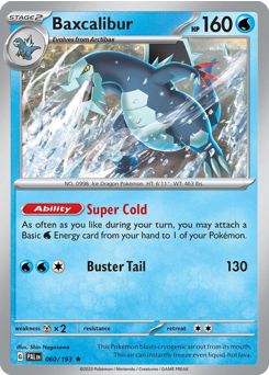 Baxcalibur z edície Paldea Evolved, karta č.60
