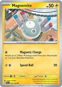 Magnemite z edície Paldea Evolved, karta č.65