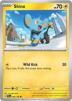Shinx z edície Paldea Evolved, karta č.69