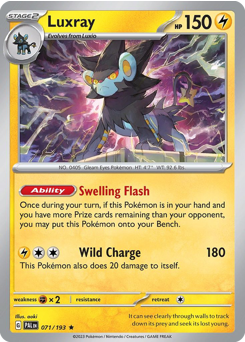 Luxray z edície Paldea Evolved, karta č.71