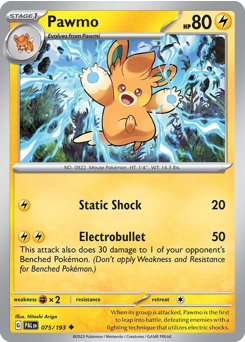 Pawmo z edície Paldea Evolved, karta č.75
