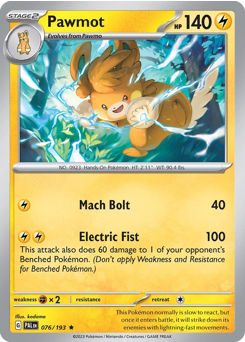 Pawmot z edície Paldea Evolved, karta č.76