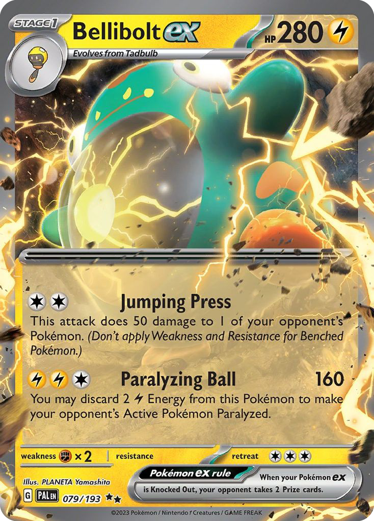 Bellibolt ex z edície Paldea Evolved, karta č.79