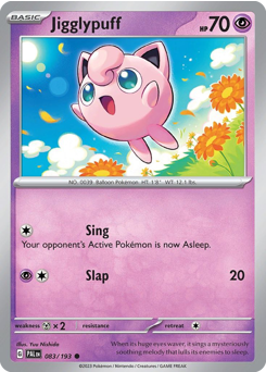 Jigglypuff z edície Paldea Evolved, karta č.83
