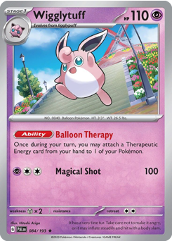 Wigglytuff z edície Paldea Evolved, karta č.84