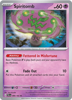 Spiritomb z edície Paldea Evolved, karta č.89