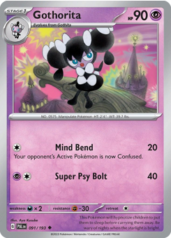 Gothorita z edície Paldea Evolved, karta č.91