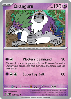 Oranguru z edície Paldea Evolved, karta č.94