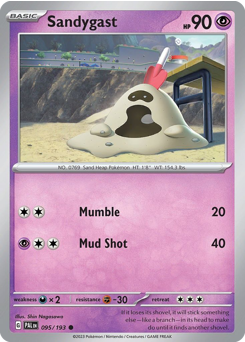 Sandygast z edície Paldea Evolved, karta č.95