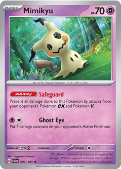 Mimikyu z edície Paldea Evolved, karta č.97