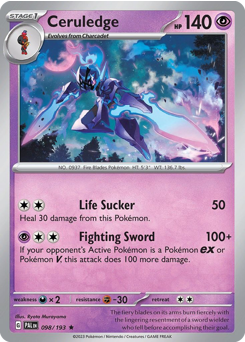 Ceruledge z edície Paldea Evolved, karta č.98