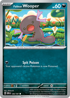 Paldean Wooper z edície Obsidian Flames, karta č.126