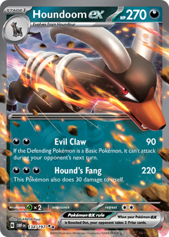 Houndoom ex z edície Obsidian Flames, karta č.134