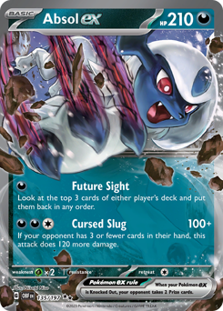 Absol ex z edície Obsidian Flames, karta č.135