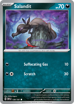 Salandit z edície Obsidian Flames, karta č.139