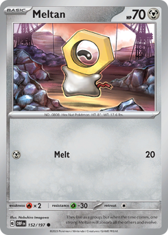 Meltan z edície Obsidian Flames, karta č.152