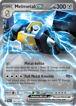 Melmetal ex z edície Obsidian Flames, karta č.153