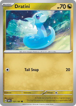 Dratini z edície Obsidian Flames, karta č.157