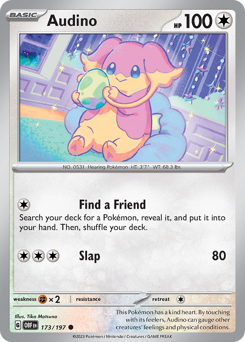 Audino z edície Obsidian Flames, karta č.173
