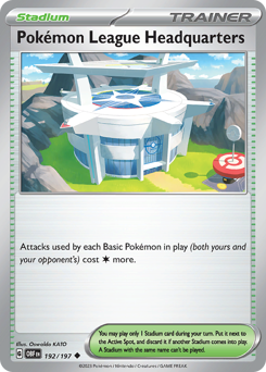 Pokémon League Headquarters z edície Obsidian Flames, karta č.192