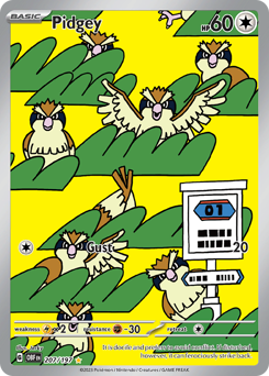 Pidgey z edície Obsidian Flames, karta č.207
