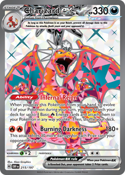 Charizard ex z edície Obsidian Flames, karta č.215