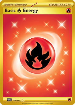 Basic Fire Energy z edície Obsidian Flames, karta č.230