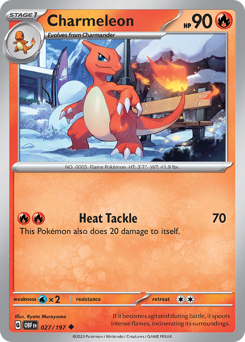 Charmeleon z edície Obsidian Flames, karta č.27