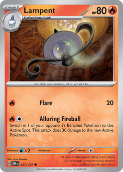 Lampent z edície Obsidian Flames, karta č.37