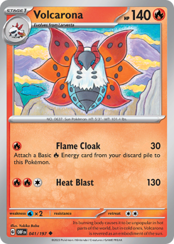 Volcarona z edície Obsidian Flames, karta č.41