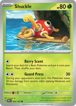 Shuckle z edície Obsidian Flames, karta č.5