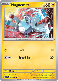 Magnemite z edície Obsidian Flames, karta č.63