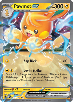 Pawmot ex z edície Obsidian Flames, karta č.73