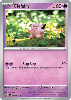 Clefairy z edície Obsidian Flames, karta č.81