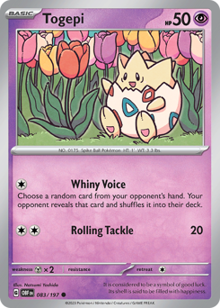 Togepi z edície Obsidian Flames, karta č.83