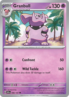 Granbull z edície Obsidian Flames, karta č.88
