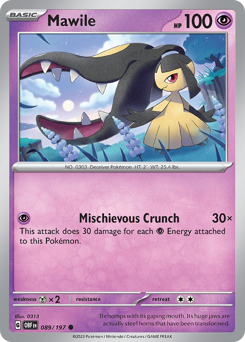 Mawile z edície Obsidian Flames, karta č.89