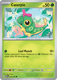 Caterpie z edície 151, karta č.10