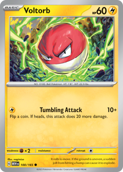 Voltorb z edície 151, karta č.100