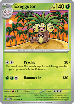 Exeggutor z edície 151, karta č.103