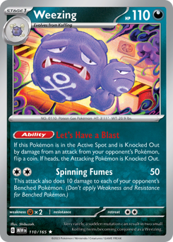 Weezing z edície 151, karta č.110