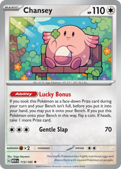 Chansey z edície 151, karta č.113