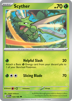Scyther z edície 151, karta č.123